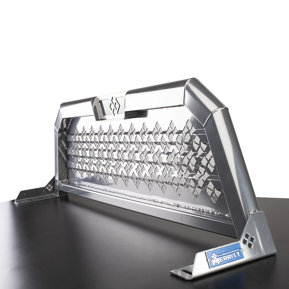 21x73 Merritt Gloss Aluminum Cab High Punched Headache Rack