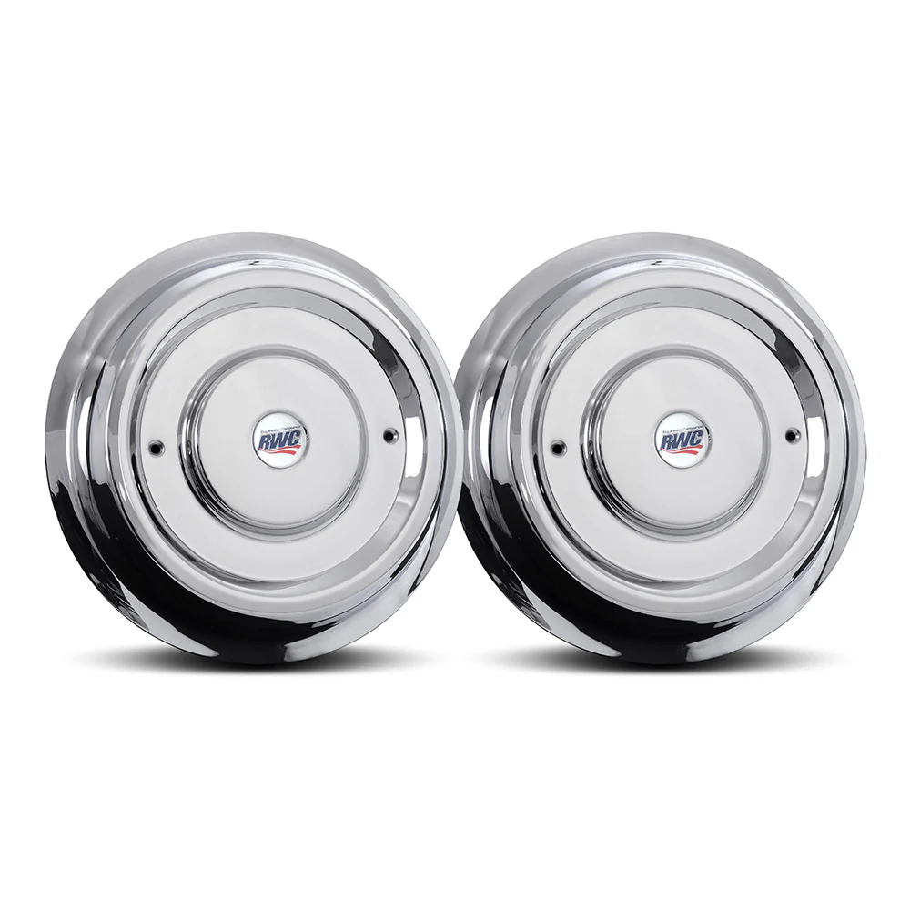 22-1/2", 24-1/2" Universal Stainless Steel Smooth Face Cover-Up for Front Hub Covers