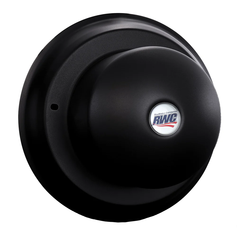 22-1/2", 24-1/2" Stealth Black Universal Stainless Steel Smooth Face Cover-Up for Rear Stud Piloted Wheels