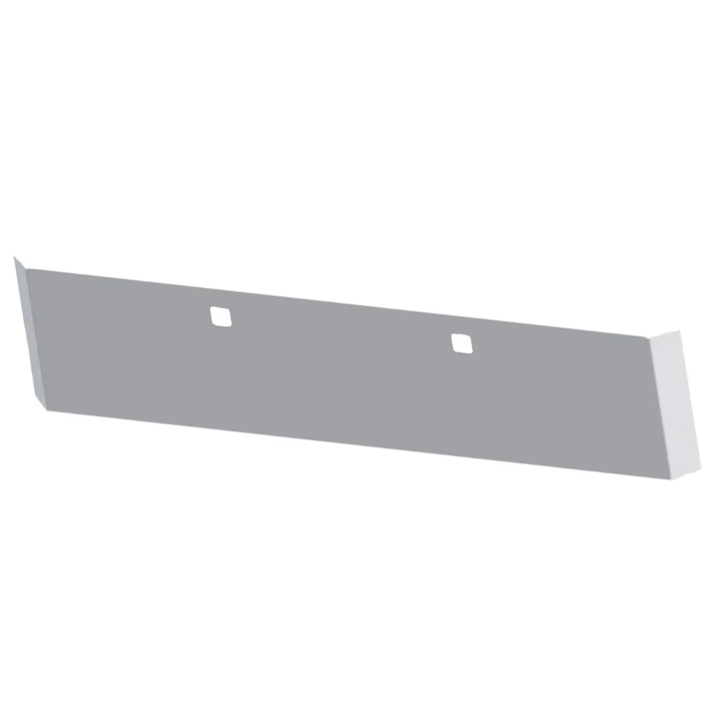 22" Mitered Chrome Plated Blind Mount Bumper with Tow Hole Cutouts for Peterbilt 365, 367, 388, 389, 567 and Kenworth W990