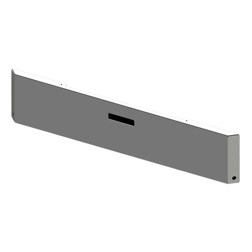 22" Mitered End Blind Mount Chrome Bumper with Step and Watermelon Holes for 2004 "“ 2007 Freightliner Classic