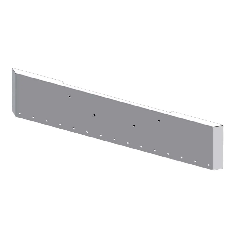 22" Peterbilt 365, 367, 388, 389, 567 Mitered End Chrome Bumper with Fifteen 3/4" Light Cutouts