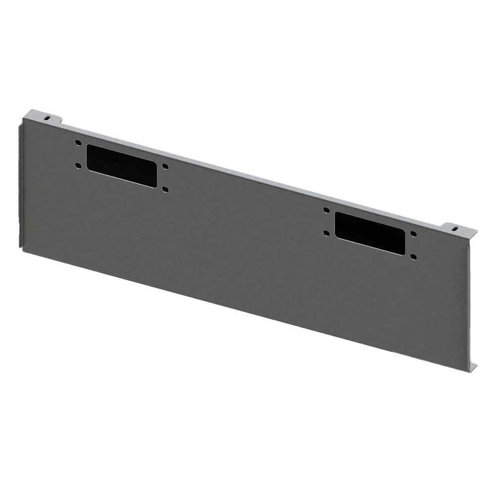 22" Powder Coasted Carbon Steel Mounting Plate for Lincoln Chrome Peterbilt 359 Blind Mount Bumpers