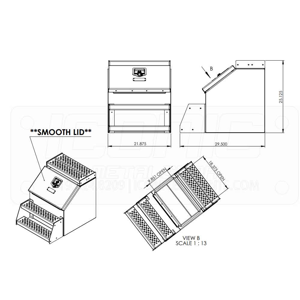 22" Smooth Lid Step Box - Image 2