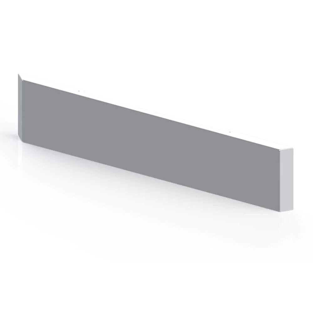 22" Universal Mitered End Chrome Plated Stainless Steel Blind Mount Bumper for Peterbilt, Kenworth, Freightliner