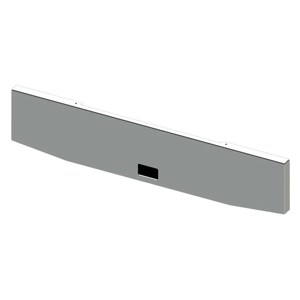 22" Kenworth W900B, W900L Tapered Boxed End Chrome Plated Blind Mount Bumper with Step Hole