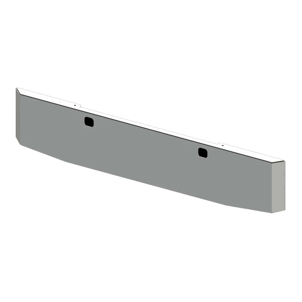 22" Kenworth W900B, W900L Tapered Mitered End Chrome Plated Blind Mount Bumper with Tow Holes