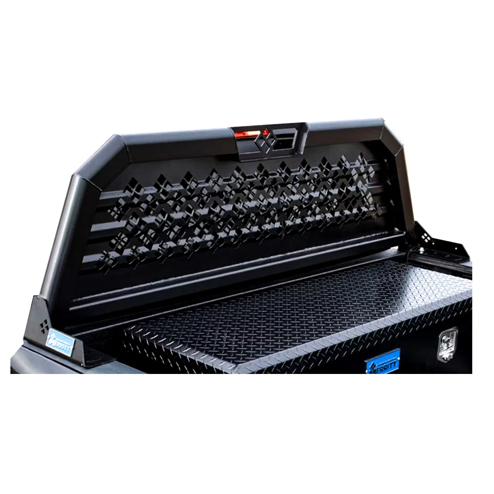 22x70 Merritt Gloss Black Cab High Punched Headache Rack - Image 2