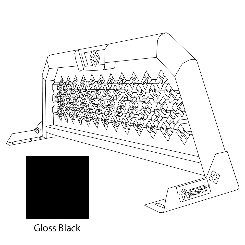 23x73 Merritt Gloss Black Cab High Punched Headache Rack