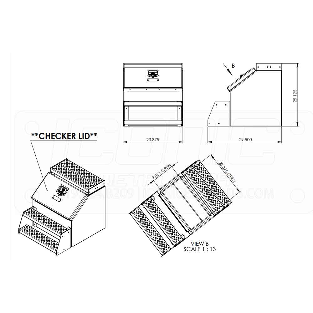 24" Checker Plate Step Box - Image 2