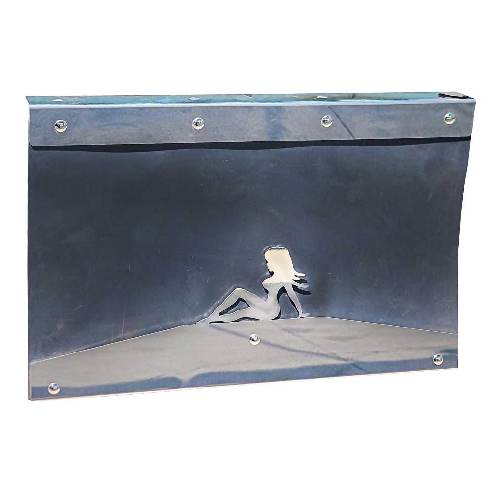 24" Sitting Lady Stainless Steel Mudflap Weight (PR)
