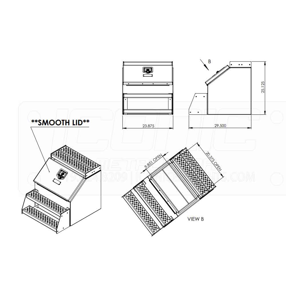 24" Smooth Lid Step Box - Image 2