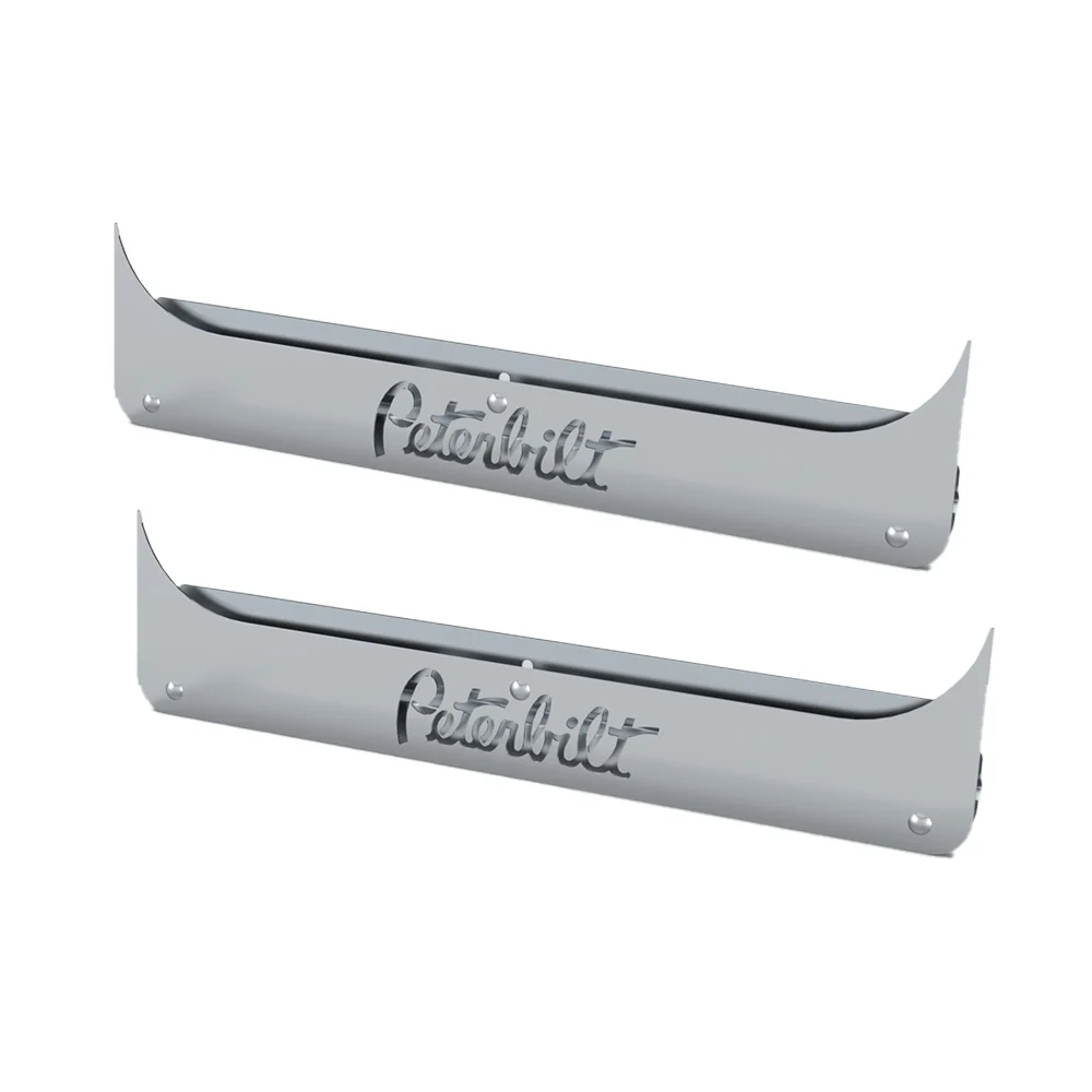 24" Peterbilt Logo Longhorn Stainless Steel Mud Flap Weight