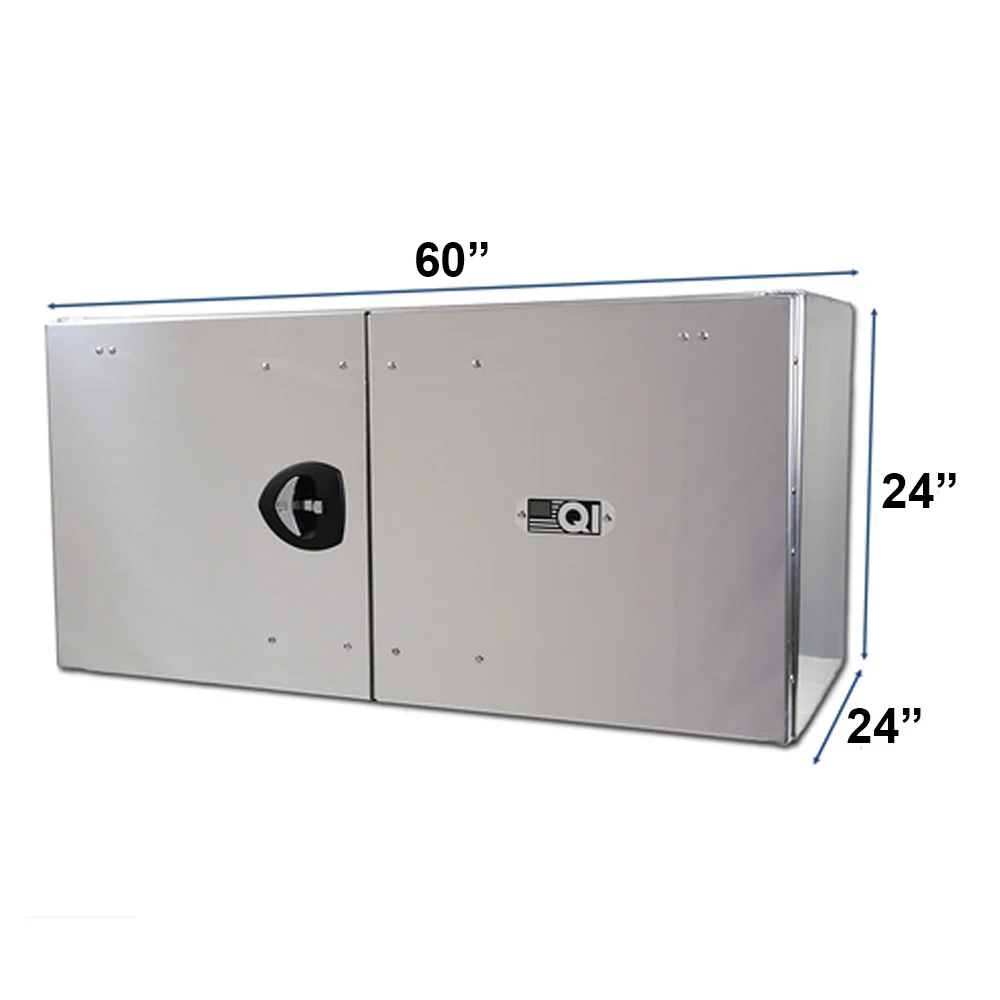 24" x 24" x 60" Aluminum Box with Diamond Barn Doors with Gas Shocks, Driver Side - Image 5