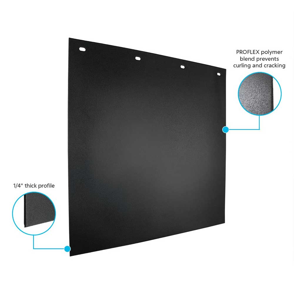 24"W x 24"L PROFLEX Black Mud Flap (EA) - Image 2