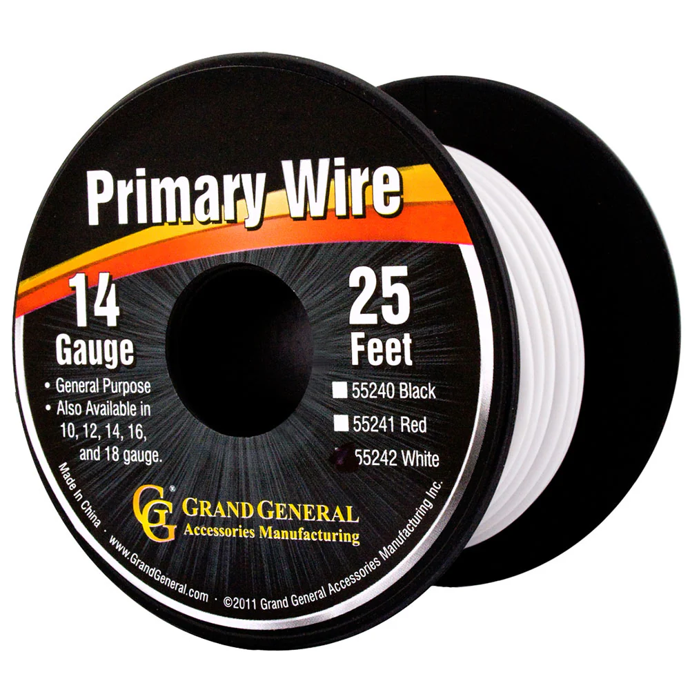 25' Spool of 14-Gauge White Wire - Image 2