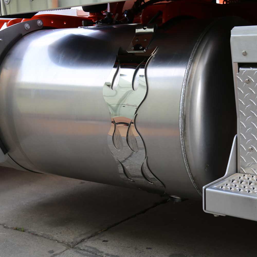 26" Peterbilt 14 Gauge Stainless Steel Flame Fuel Tank Replacement Straps - Image 2