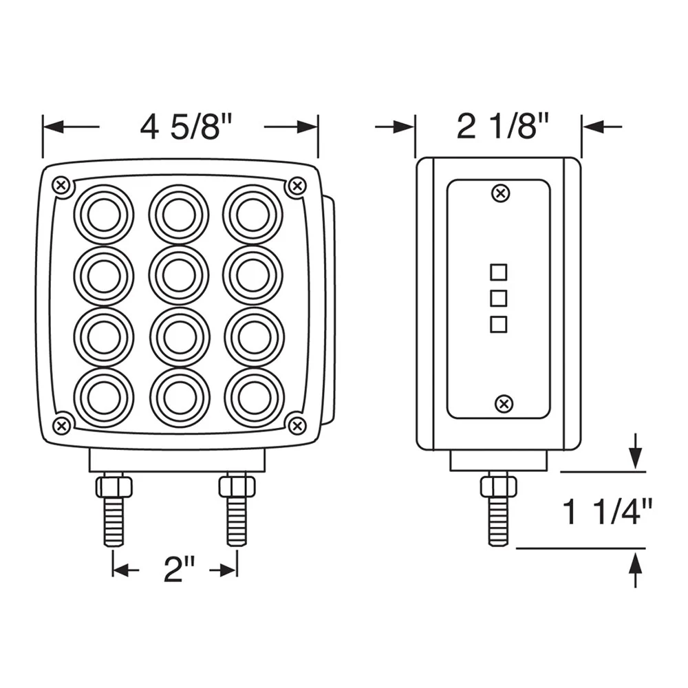 27 Amber & Red LED Double Face Turn Signal - Image 3