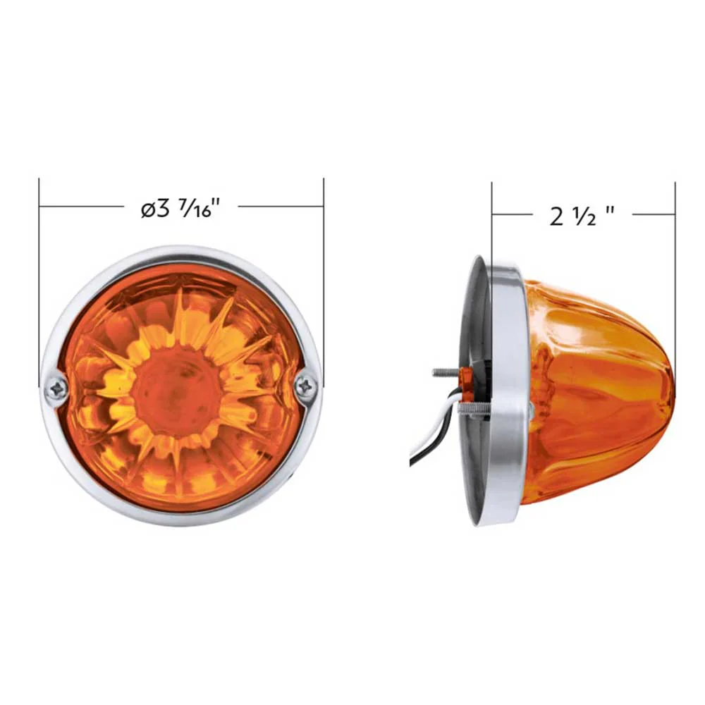 3-1/2" Glass Watermelon LED Light with Stainless Bezel Kit - Image 8
