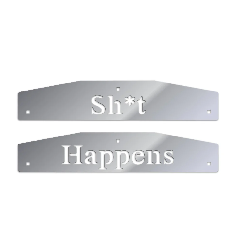 3-1/2" x 24" Stainless Steel Sh*t Happens Mudflap Weight (PR)