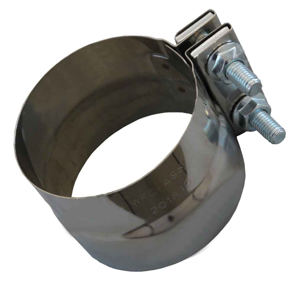 3-1/2"D x 3"H Stainless Steel Pre-Formed Lap Joint Clamp
