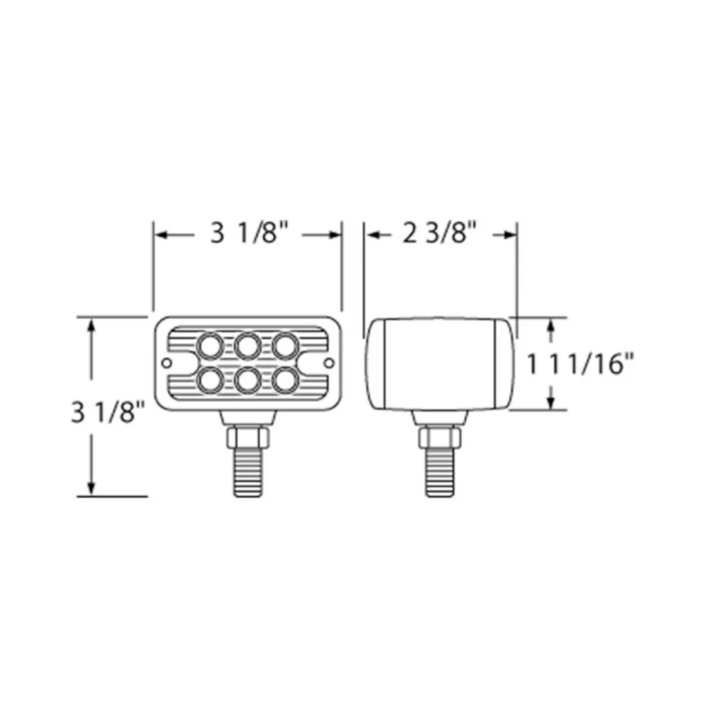 3-1/8" Dual Function 12 LED Double Face Light with Visor - Image 6
