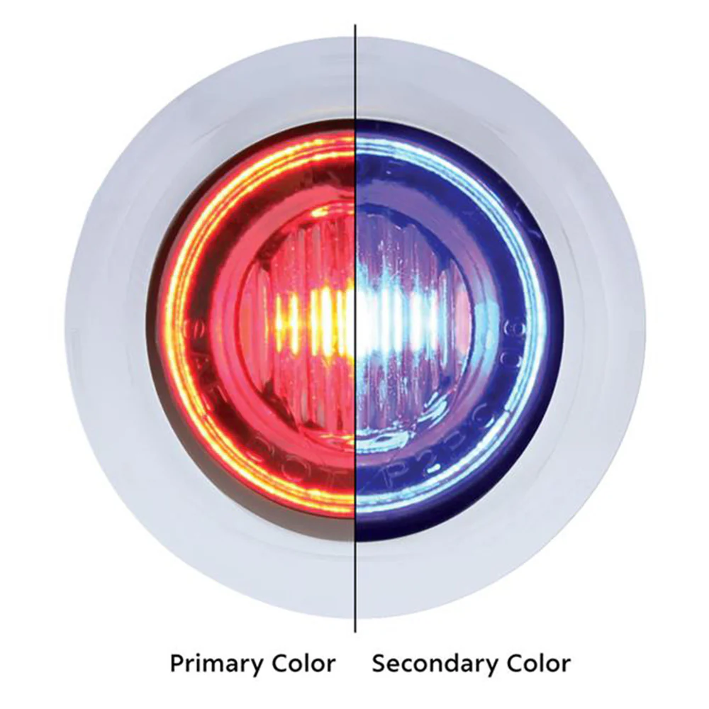 3/4" 3 LED Mini Double Fury Dual Color Marker Light - Image 2
