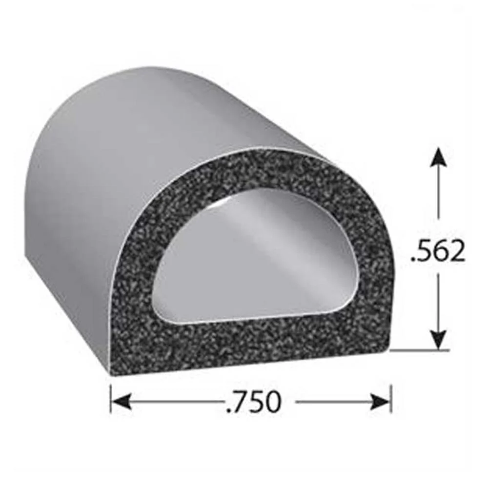 3/4" Bulb Adhesive Rubber Seal - Image 2