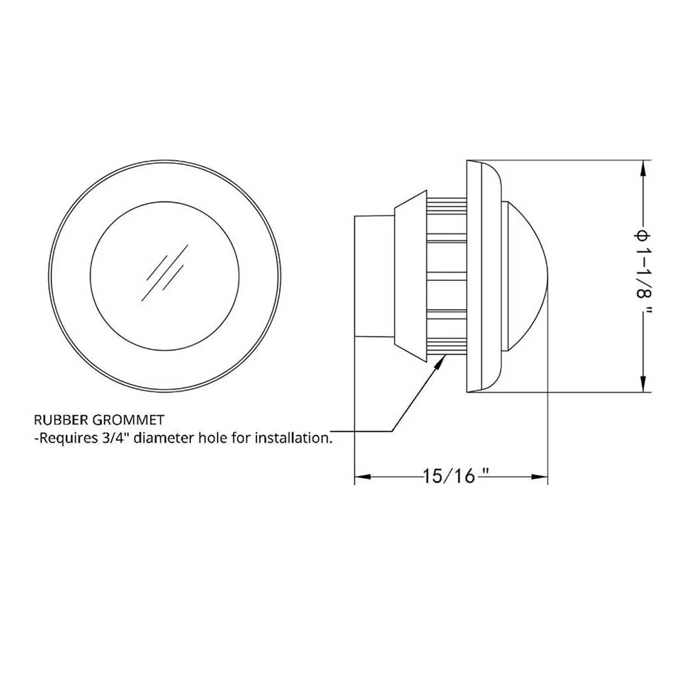3/4" Double Fury 2 LED Mini Marker Light with Clear Lens - Image 15