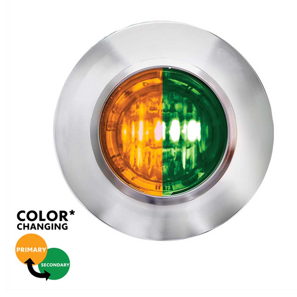 3/4" Double Fury 2 LED Mini Marker Light with Clear Lens - Image 2