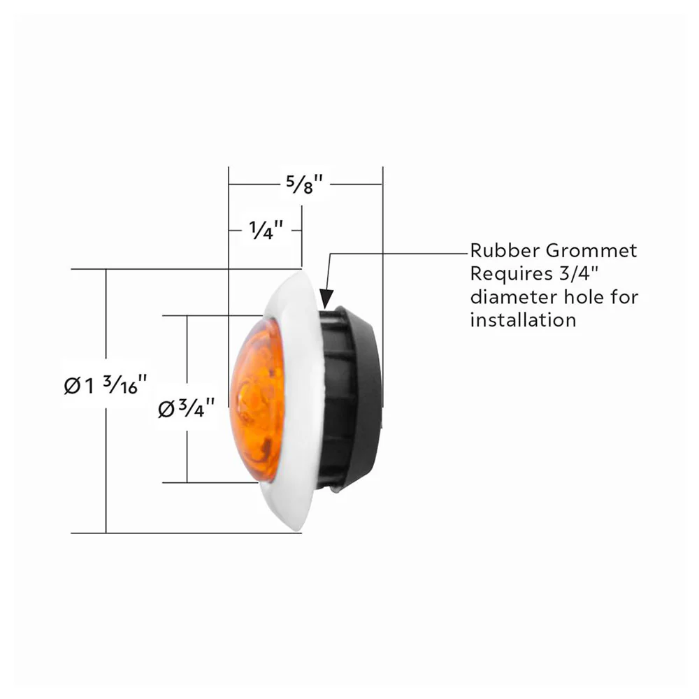 3/4" Round 1 LED ArcBlast Single Function Marker Light - Image 6