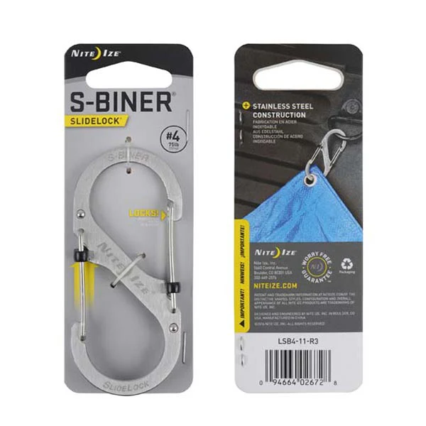 3.6" Slidelock Stainless Steel S-Biner