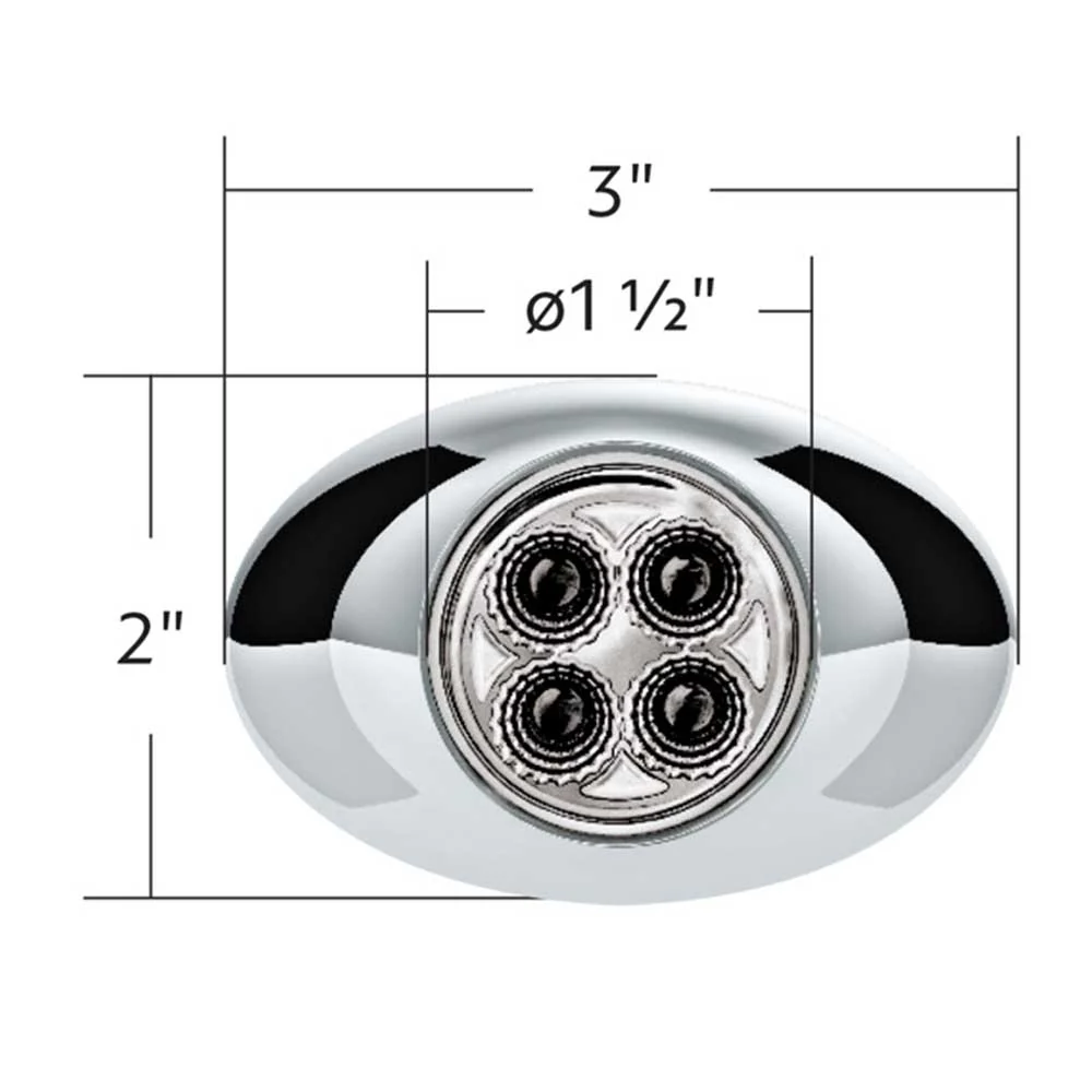 3" Double Fury 4 LED Oval Marker Light - Image 19