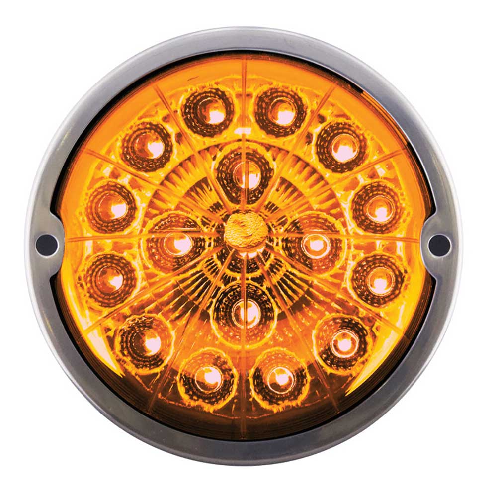 3" Double Fury Clear Lens 17 LED Watermelon Light Flush Mount Kit with Low Profile SS Bezel - Image 17
