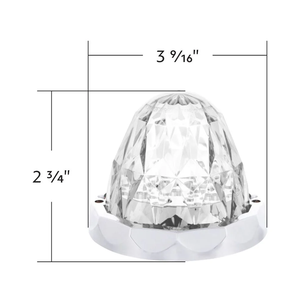 3" Double Fury Clear Lens 19 LED Crystal Watermelon Light with Bezel - Image 9