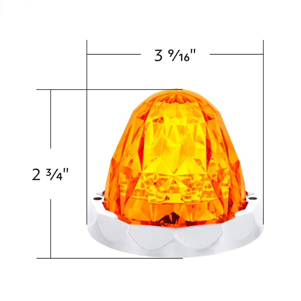 3" Dual Function Crystal Watermelon 19 LED Light with Bezel - Image 3