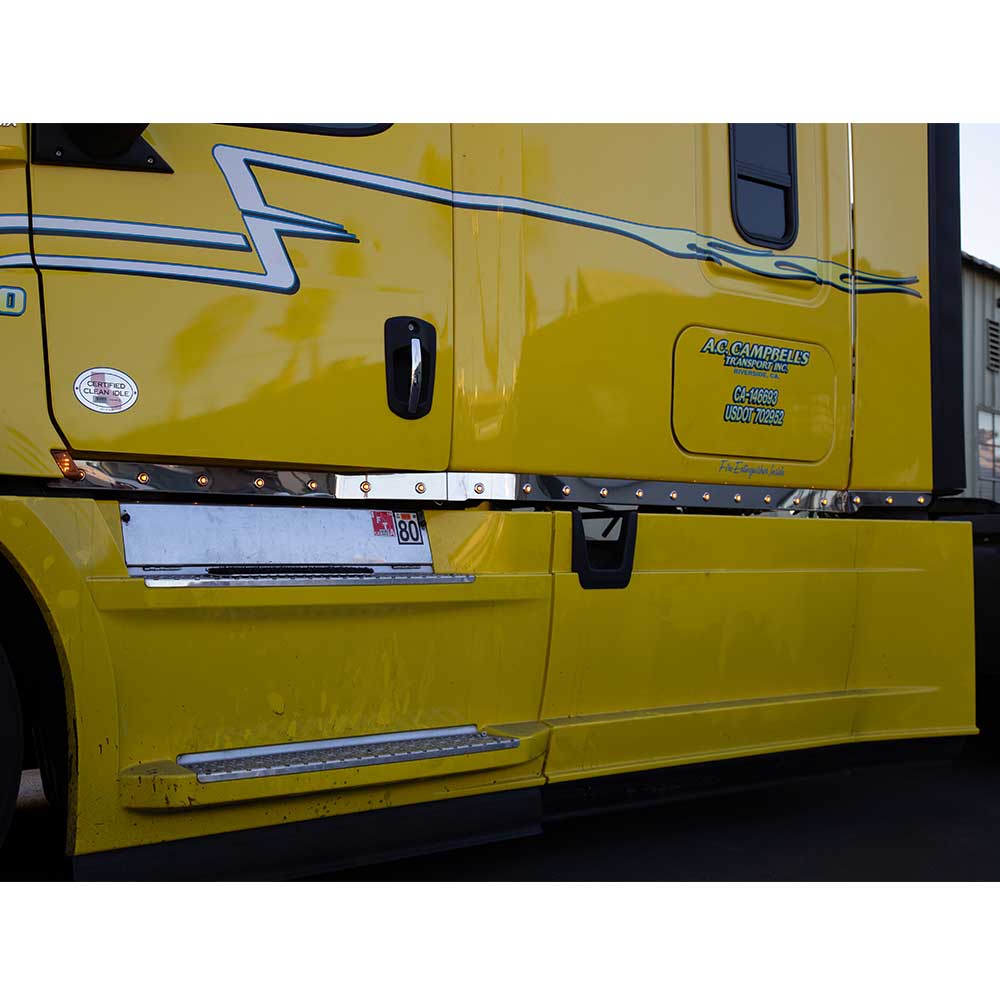 3" Freightliner Cascadia Stainless Steel Cab and 72" Sleeper Panels with Thirty-Six 3/4" Light Holes - Image 3