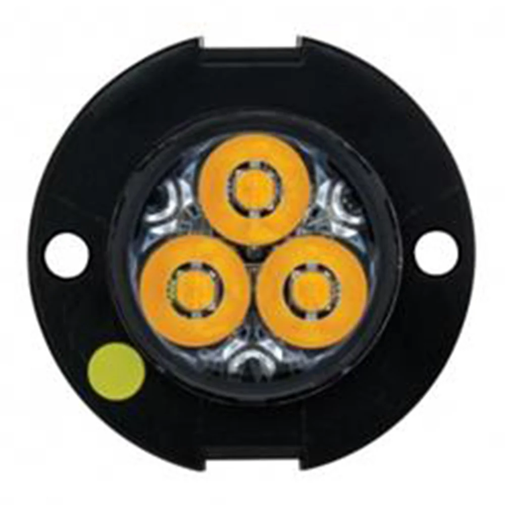 3 High Power Amber/Clear LED Mini Warning Light - Image 2