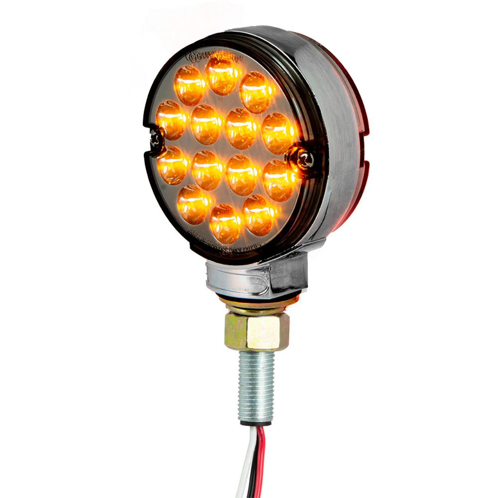 3" Pearl Double Face LED Pedestal Light with Smoke Lens