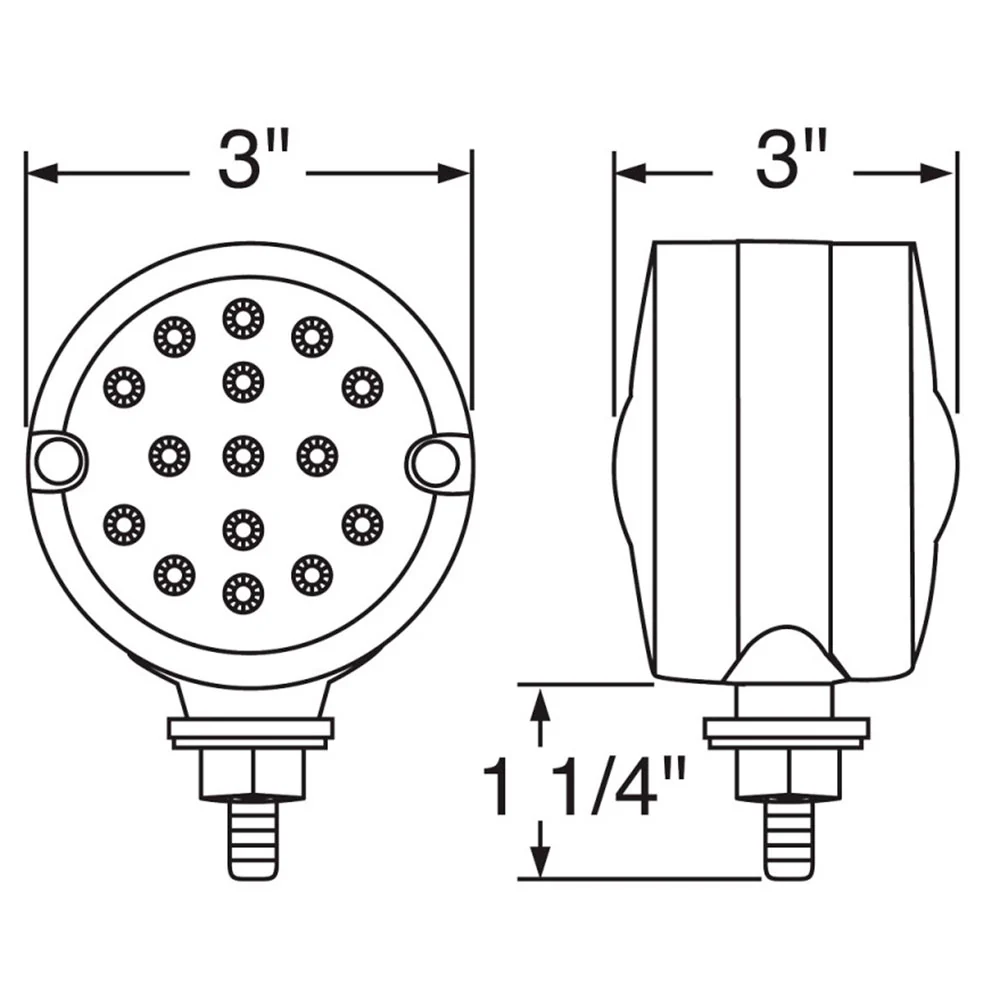 3" Round Double Face LED Light - Image 3