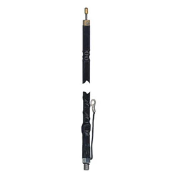 3' Silver Load FGT Series Black Fiberglass Whip