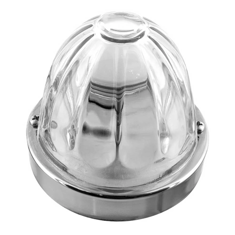 3" Watermelon Glass Dual Function Flush Mount Kit with LED Bulb - Image 3