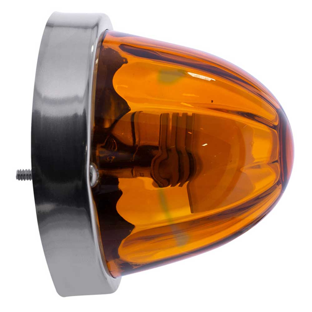 3" Watermelon Glass Dual Function Flush Mount Kit with LED Bulb - Image 7