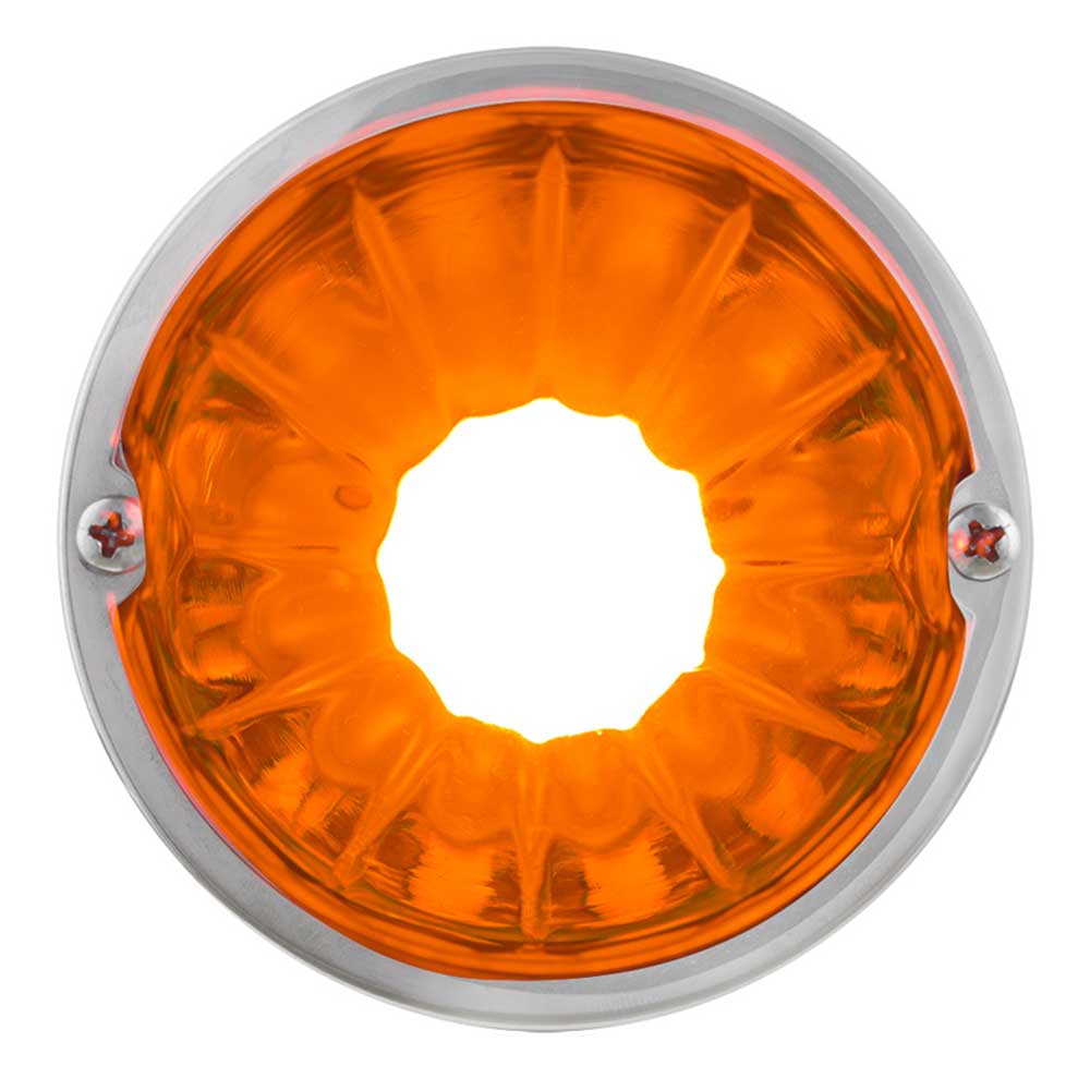 3" Watermelon Glass Dual Function Flush Mount Kit with LED Bulb - Image 8