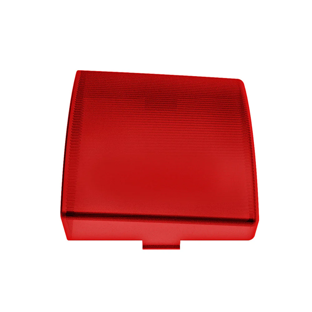 3" x 3" Red Square Dome Light Lens - Image 2