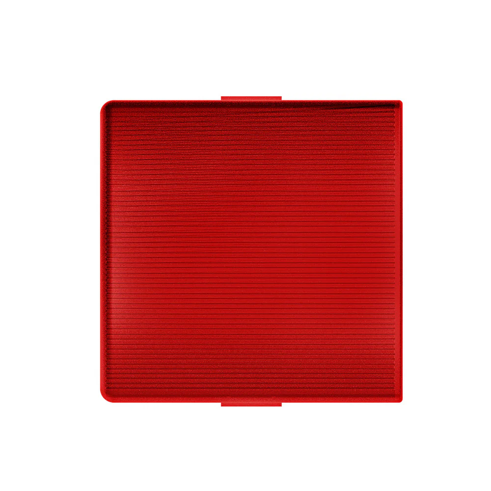 3" x 3" Red Square Dome Light Lens - Image 4