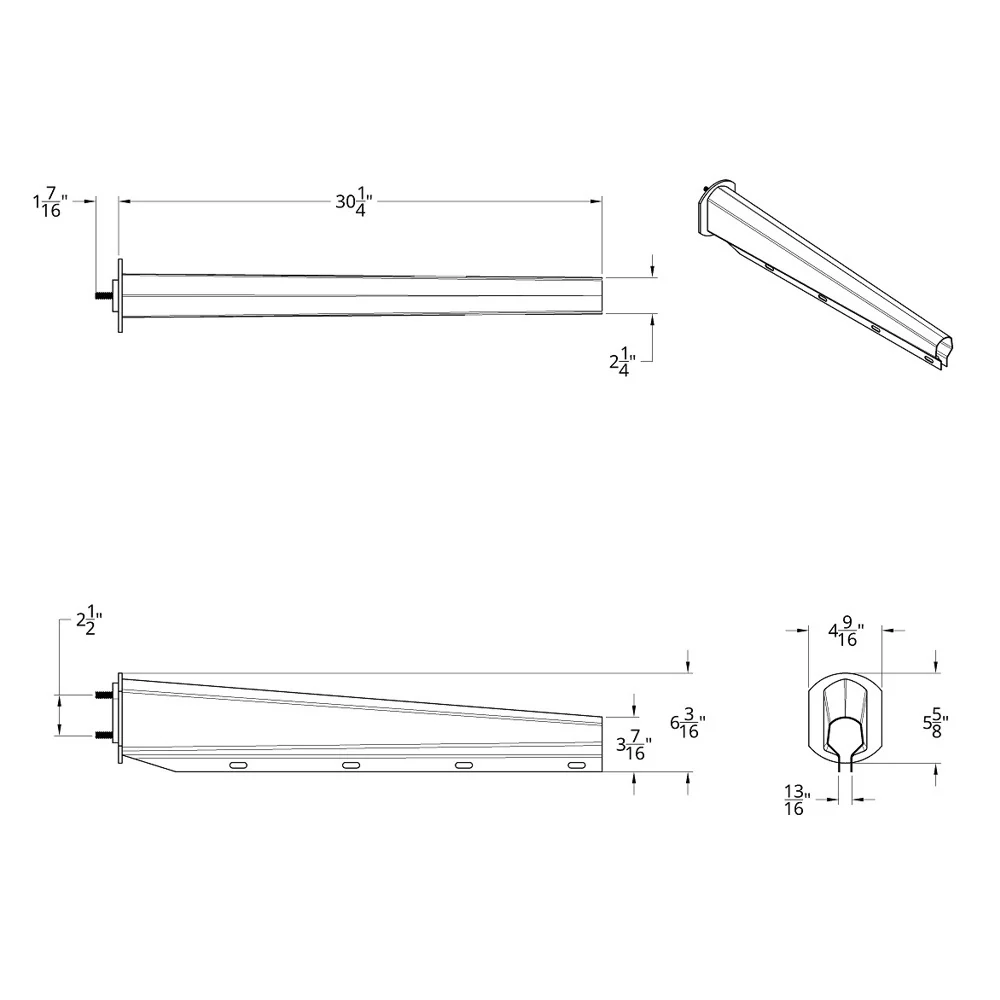 30" Black Heavy Duty 2-1/2" Mud Flap Hangers - Image 2