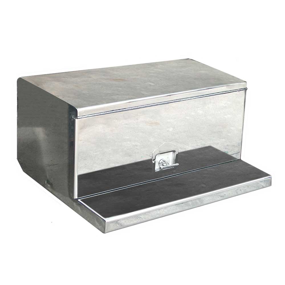 30" Peterbilt 379, 386, 388, 389 Heavy Duty SS Battery Box with 6" Hook Latch Straps