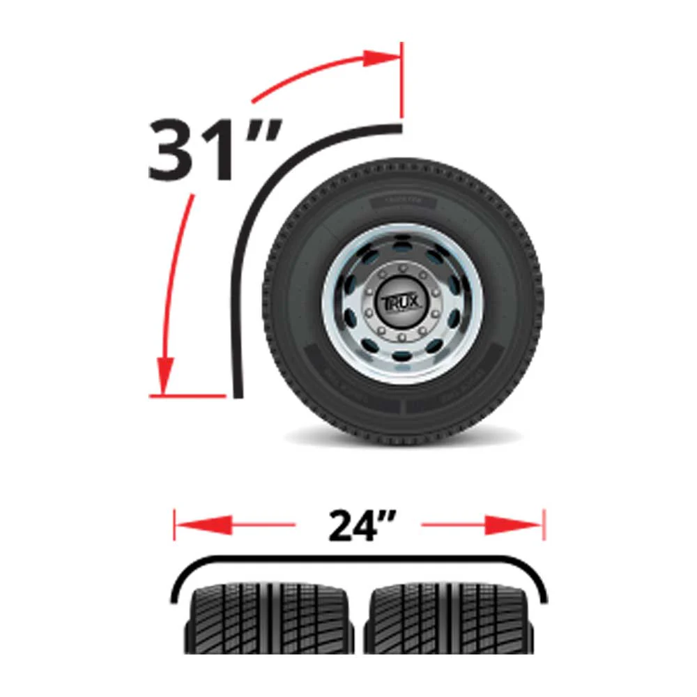 31" Black Smoke and Mirrors Quarter Fenders with Triangle Mounting Kit - Image 2