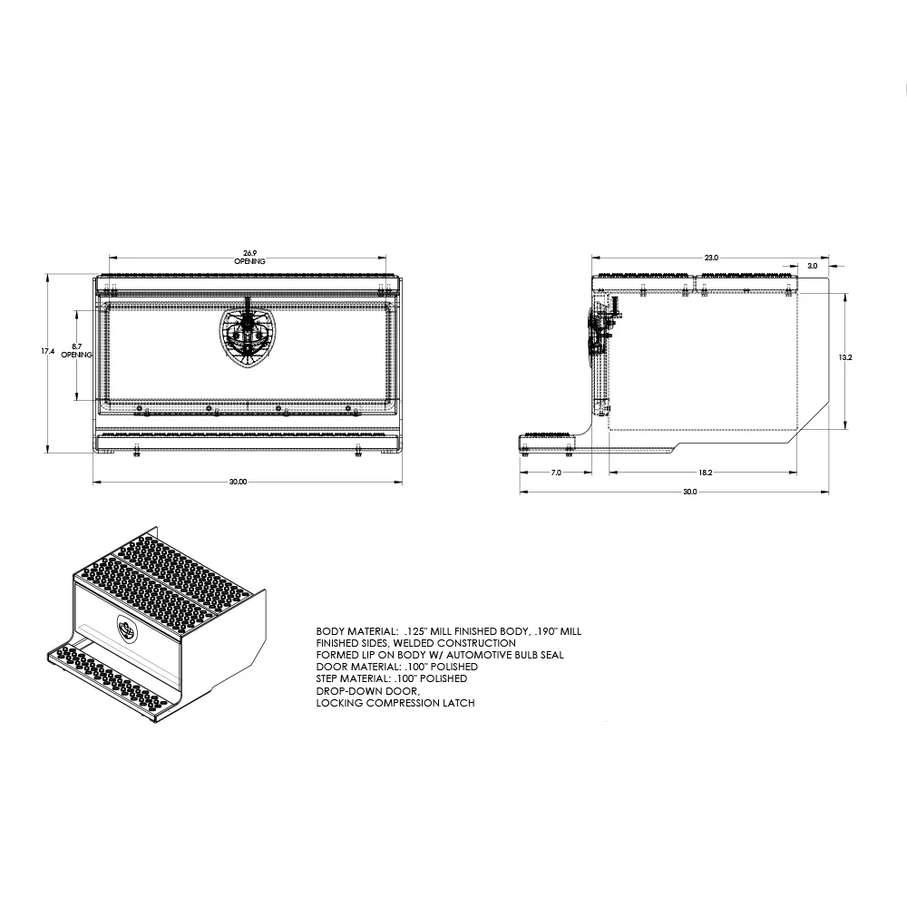 31" Cab Entry with Polished Aluminum Door - Image 5